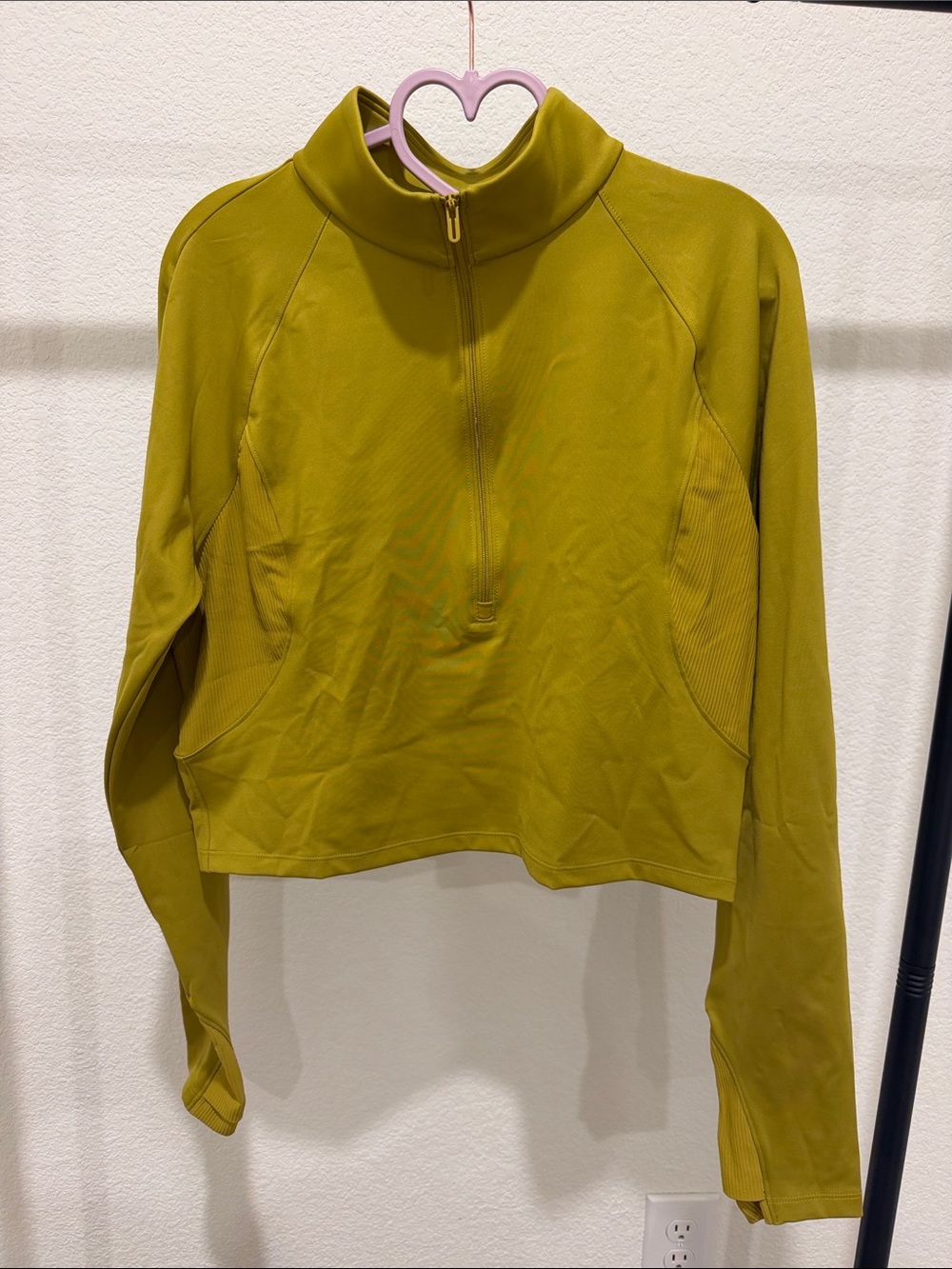Under Armour Olive-Green Half Zip Crop Top